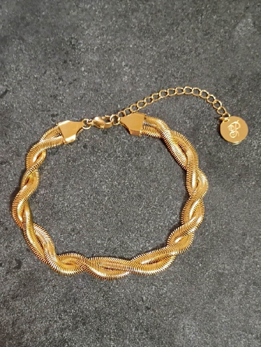 NWOT Plunder Gold-Tone Twisted Rope Chain Bracelet